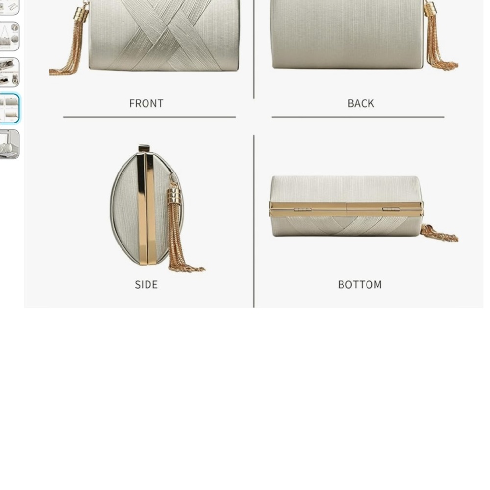 CLUTCH TASES CROSSBODY WEDDING PURSES EVENING - Picture 6 of 10